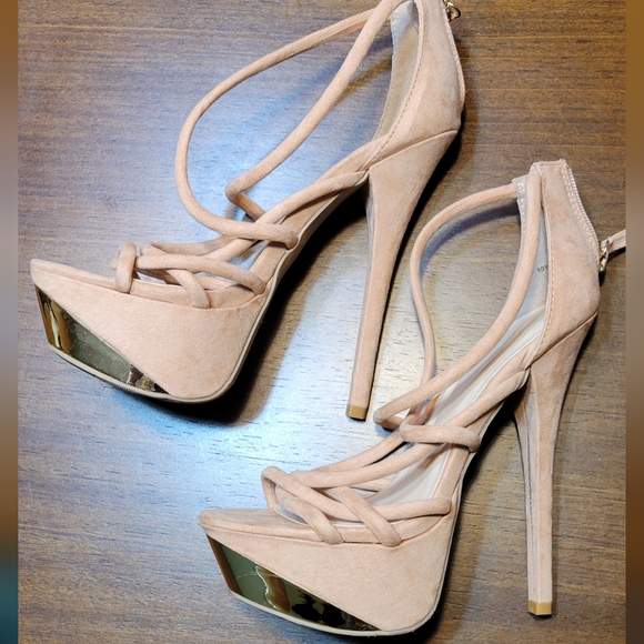 Charlotte Russe Strappy Zip Up Heels NWOT - Picture 4 of 6